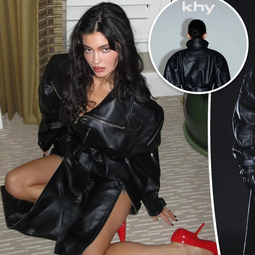 KHY by Kylie Jenner Faux Leather Trench